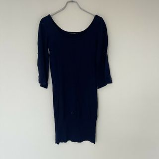 【Le souk】ルスーク　ネイビー　38　ワンピース　長袖トップス　無地　シンプル　カジュアル(その他)