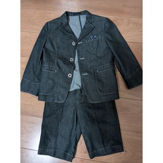 スーツ 男の子　120cm デニム生地　セットアップ　卒園式(ジャケット/上着)