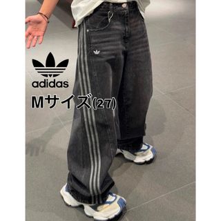 adidas - adidas ルーズデニム パンツ 海外限定 ブラック M adidas - adidas ルーズデニム パンツ 海外限定 ブラック M