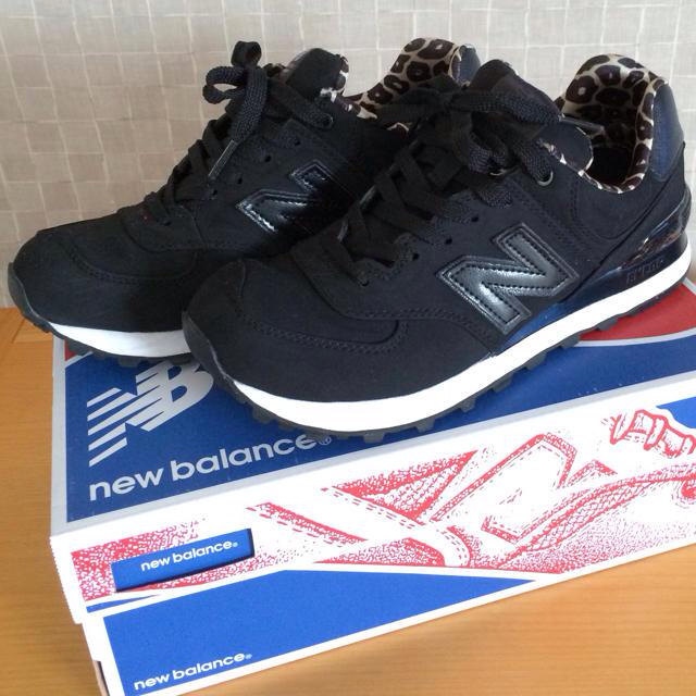 New Balance - 再new balance レオパード 黒