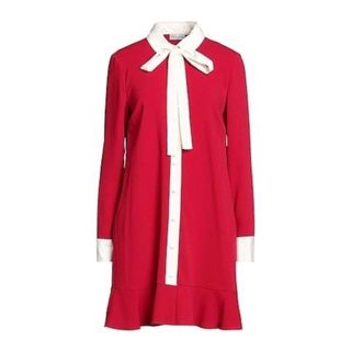RED VALENTINO リボン ボウタイ 丸襟 ワンピース - ワンピース RED VALENTINO リボン ボウタイ 丸襟 ワンピース - ワンピース