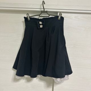 シークレットハニー(Secret Honey)のSecret Honey シークレットハニー バックリボンプリーツスカート黒(ミニスカート)