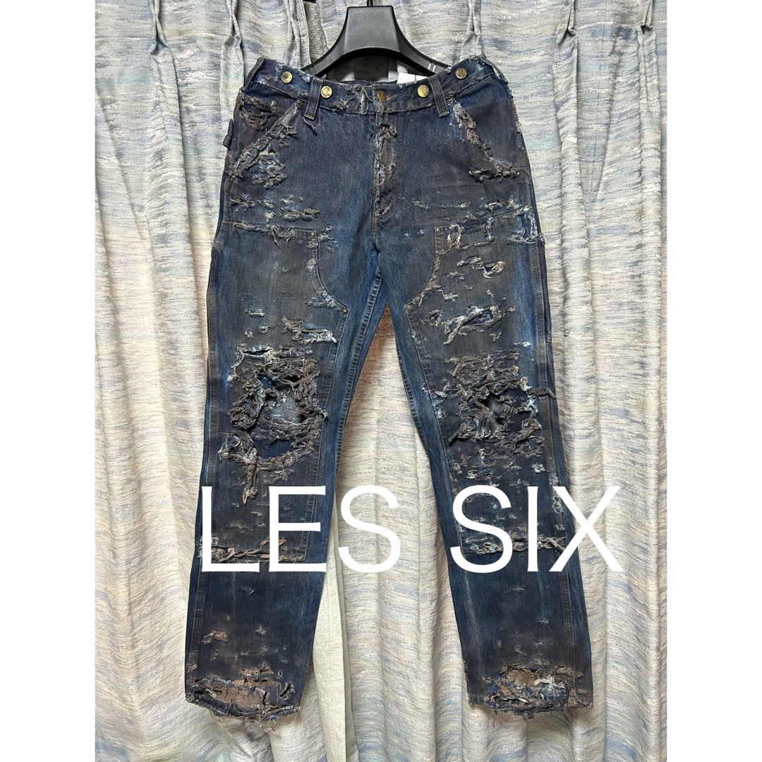 Les Six - 新品 LES SIXレシス Carhartt カーハート ダブルニーデニムパンツ