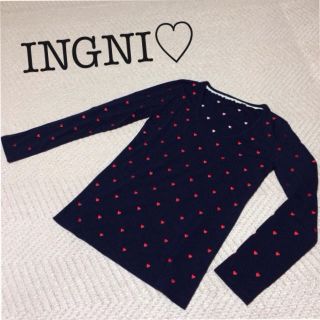 イング(INGNI)のINGNI ハートドット ロンT ♡(Tシャツ(長袖/七分))