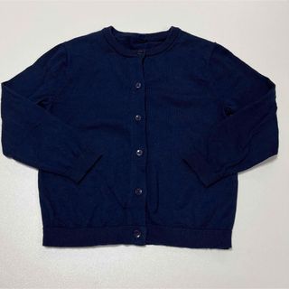 ユニクロ(UNIQLO)のユニクロ 長袖ニットカーディガン ネイビー 紺 110サイズ(カーディガン)