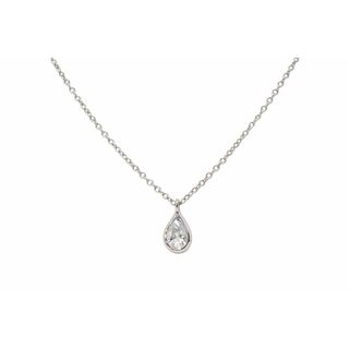 ティファニー(Tiffany & Co.)のティファニー K18RG ペアシェイプカットダイヤ バイザヤード ペンダント ネックレス 【新宿店】【中古】【新着】(ネックレス)