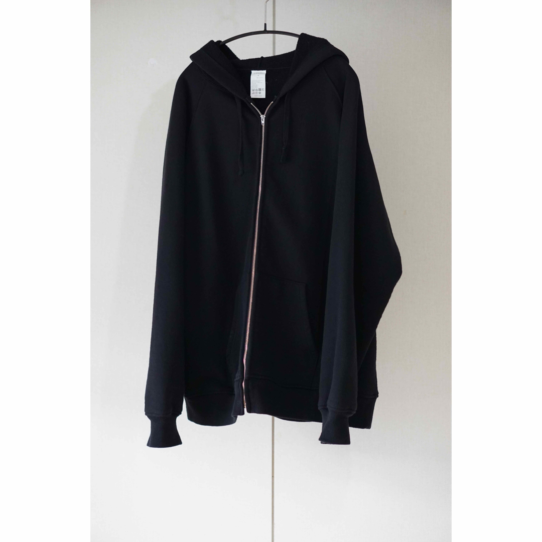 23AW コットン吊裏毛ジップパーカ(black) 23AW コットン吊裏毛ジップパーカ(black)