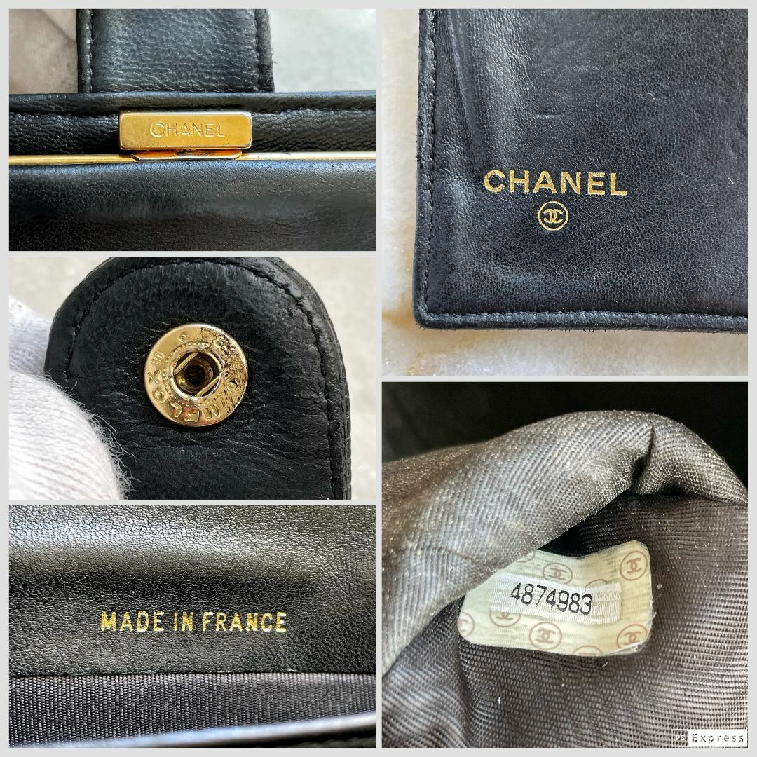 CHANEL シャネル ココマーク 二つ折り財布（小銭入れあり） キャビアスキン レディース