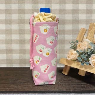 ペットボトルカバーハンドメイド　シマエナガとフルーツサンド(弁当用品)