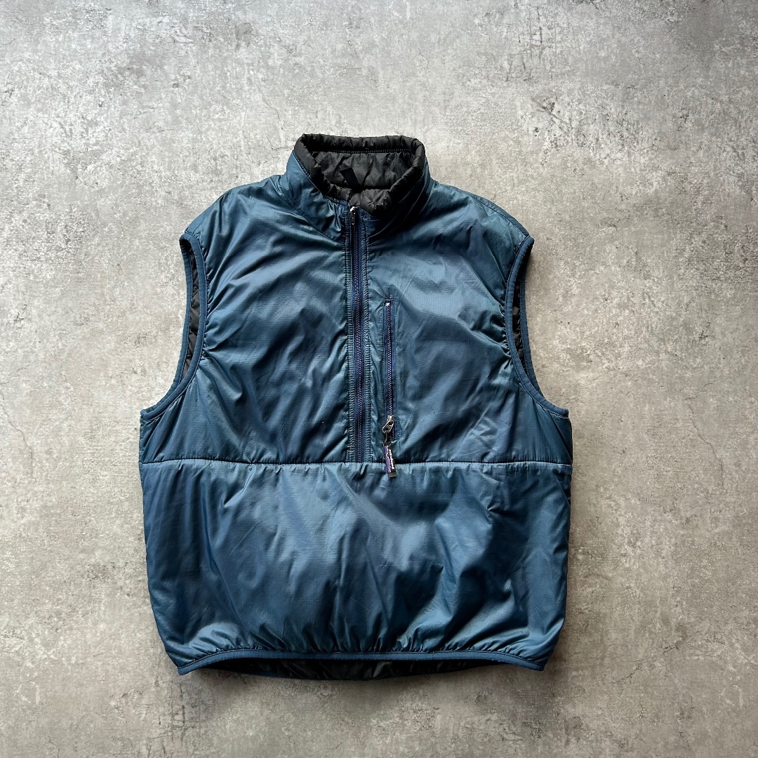 patagonia - 00s パタゴニア パフボールベスト USA製 ネイビー M