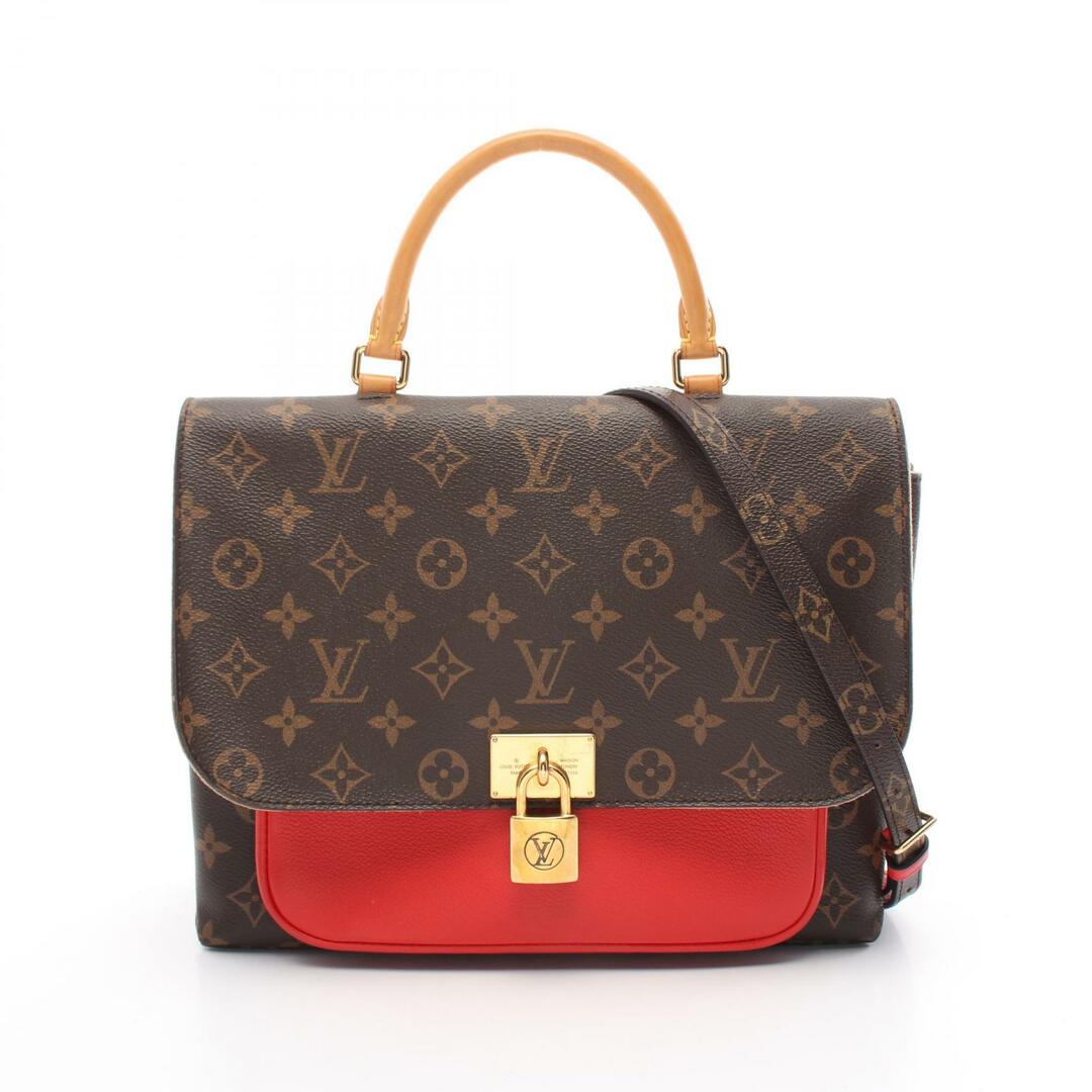 LOUIS VUITTON - ルイ・ヴィトン LOUIS VUITTON マリニャン ハンドバッグ バッグ PVCコーティングキャンバス レザー モノグラム レディース ブラウン系 / レッド系 M44286 【中古】