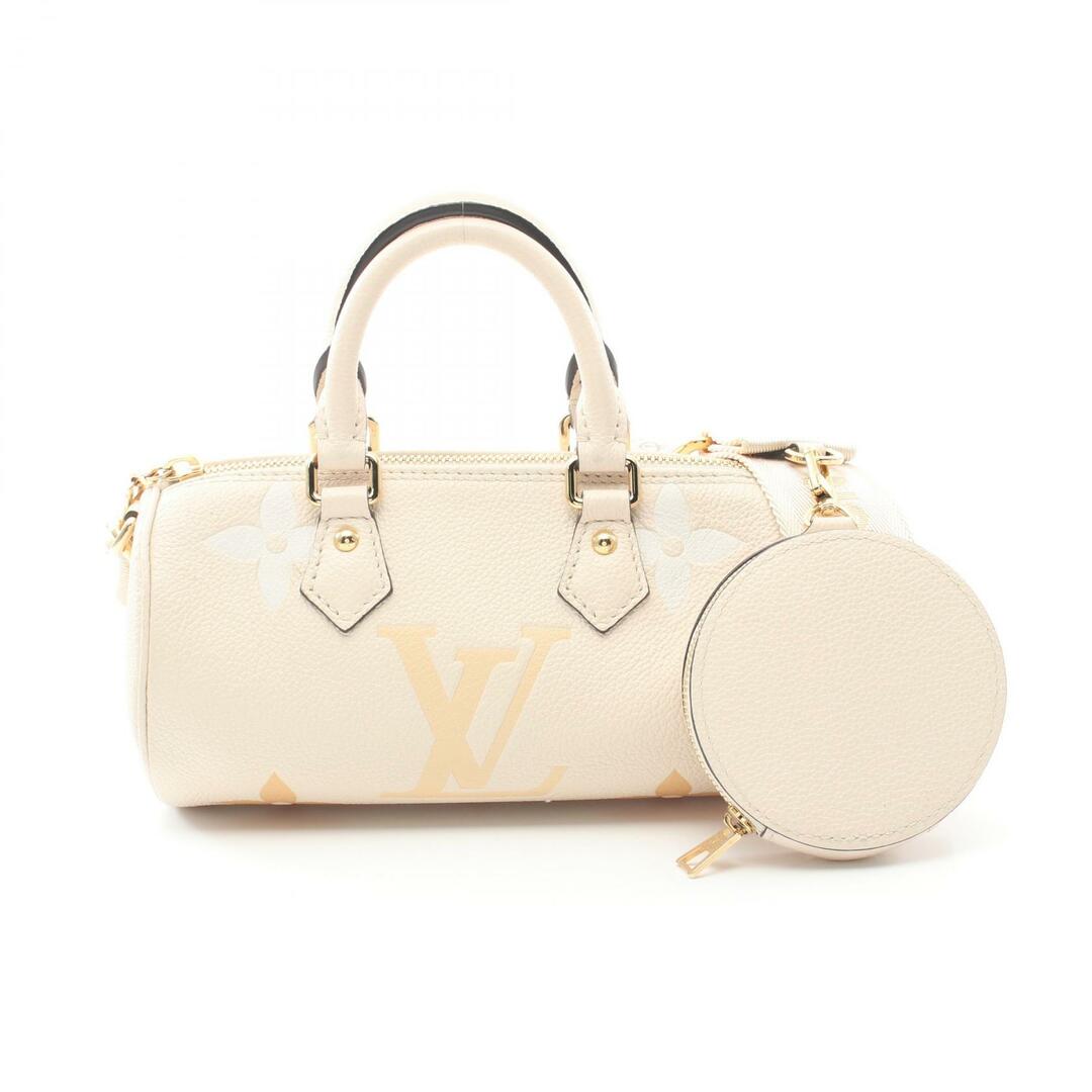 LOUIS VUITTON - ルイ・ヴィトン LOUIS VUITTON パピヨンBB ハンドバッグ バッグ レザー モノグラム・アンプラント レディース アイボリー系 / ベージュ系 M45708 【中古】