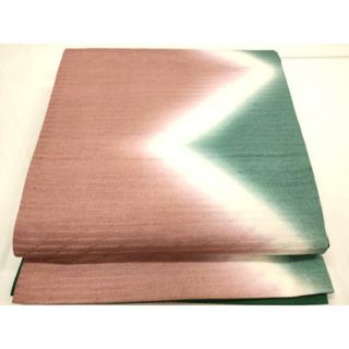 平和屋着物■全通柄袋帯　紬地　幾何学文様　正絹　逸品　DAAL9992op