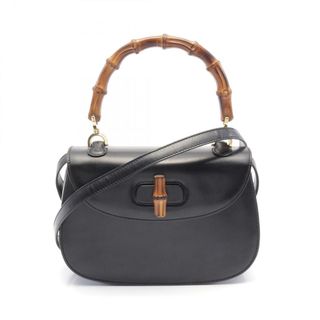 グッチ(GUCCI)のグッチ GUCCI バンブー ハンドバッグ バッグ レザー レディース ブラック系 000.46.0188 【中古】(ハンドバッグ)