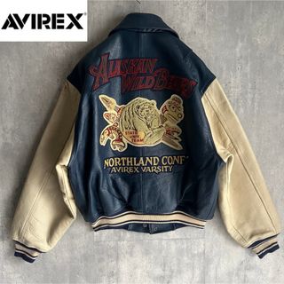 AVIREX スタジャン オールレザー インディアン USA うめ AVIREX スタジャン オールレザー インディアン USA うめ