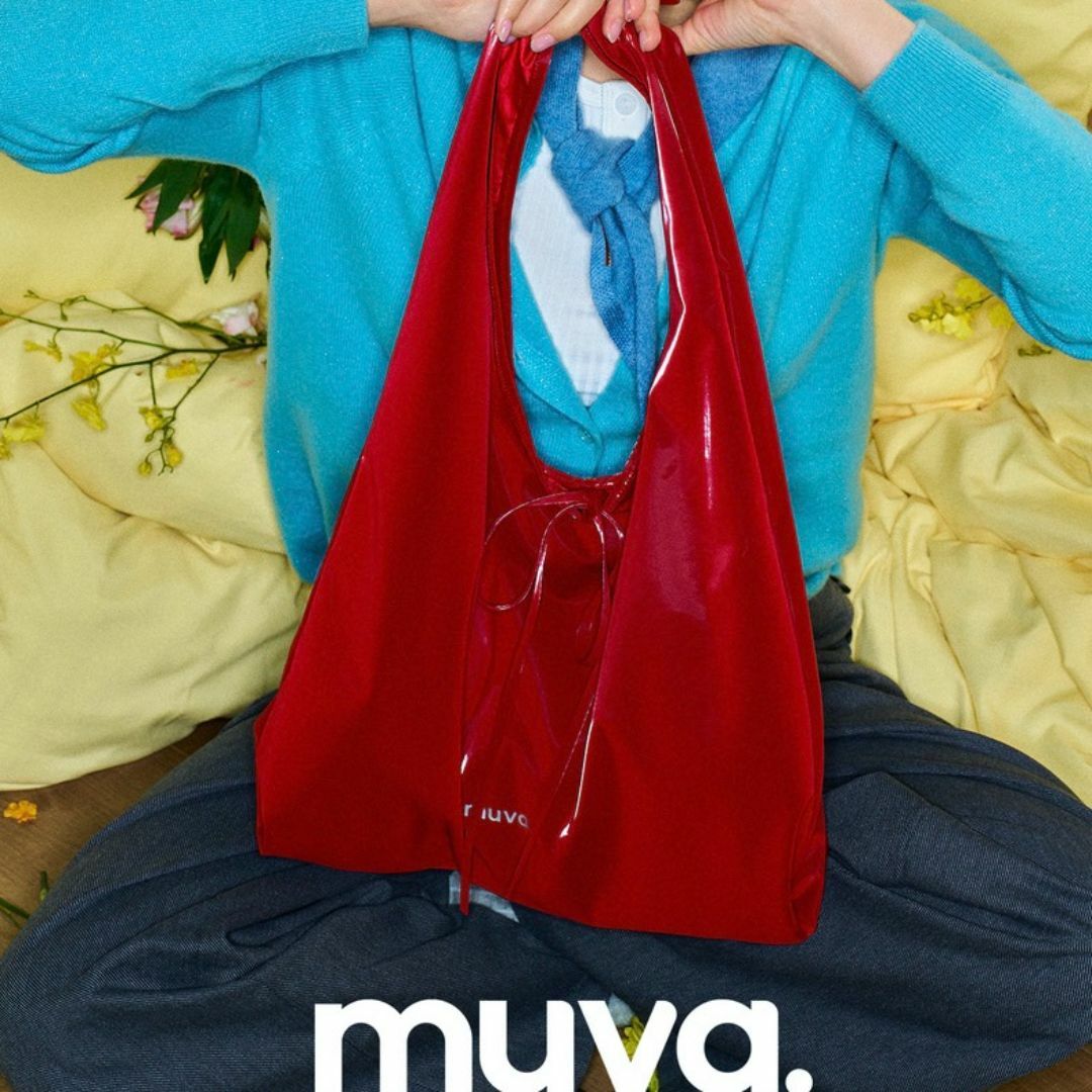 IENA - MUVA 大容量 エコレザー トートバッグ 通勤通学 リボン エコバッグ