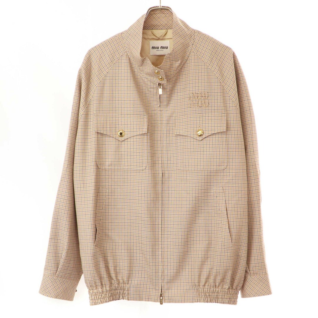 MIU MIU - miu miu ミュウミュウ 23AW Checked Blouson Jacket MIU MIU - miu miu ミュウミュウ 23AW Checked Blouson Jacket
