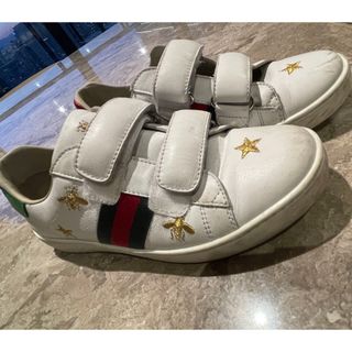 GUCCI - GUCCI グッチ チルドレンズ キッズ レザースニーカー 25 GUCCI - GUCCI グッチ チルドレンズ キッズ レザースニーカー 25