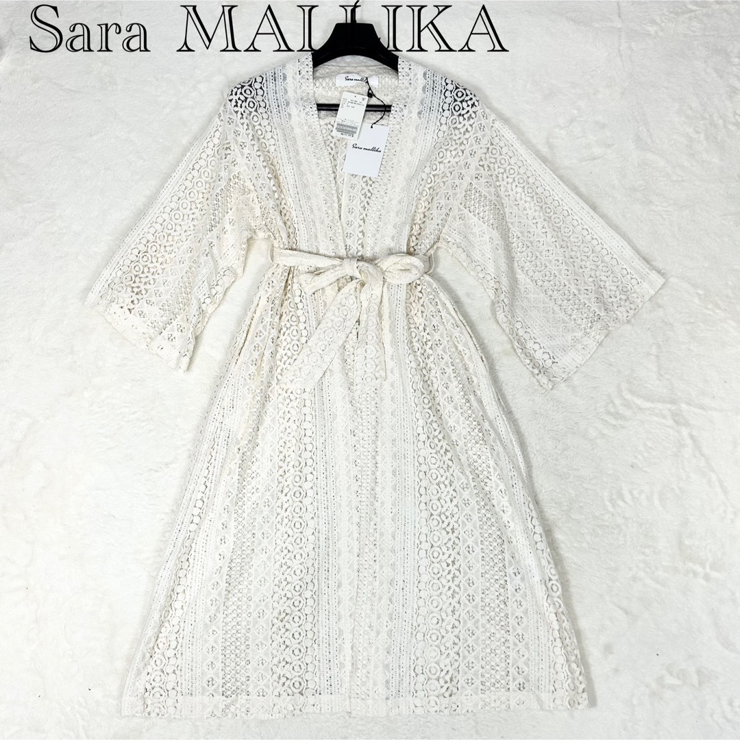 未使用品❗️ Sara Mallika レースボーダー ロングガウン レイヤード 未使用品!Sara Mallika レースボーダー ロングガウン レイヤード
