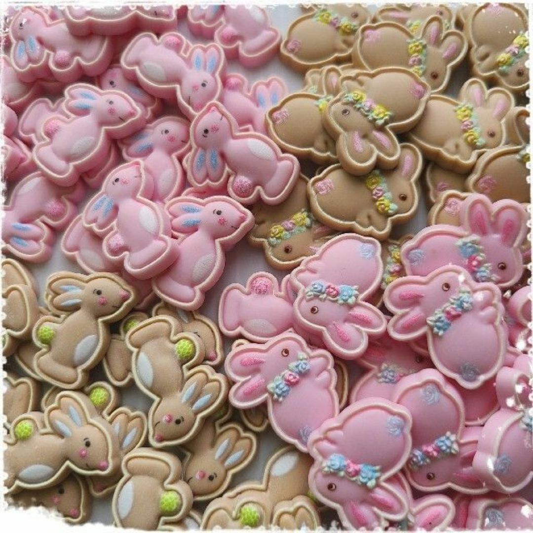 うさちゃん うさぎ MIX デコパーツ 100個セット ハンドメイド ハンドメイドの素材/材料(各種パーツ)の商品写真