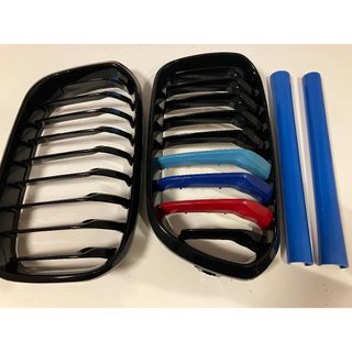 BMW118 ブラックキドニーグリル（フロントグリル）＋トリムカバー＋補強カバー(車種別パーツ)