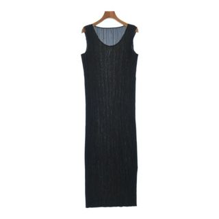 PLEATS PLEASE プリーツプリーズ ワンピース 2(M位) 黒 【古着】【中古】(ひざ丈ワンピース)
