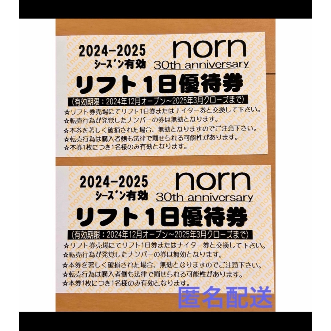ノルンみなかみスキー場 1日券 2枚