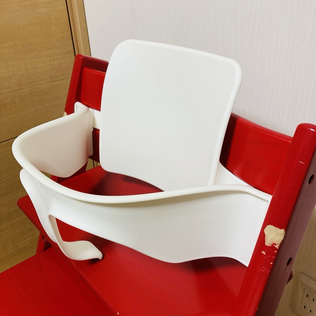 STOKKE ストッケ 快く トリップトラップ 赤 ベビーセット付 STOKKE ストッケ 快く トリップトラップ 赤 ベビーセット付