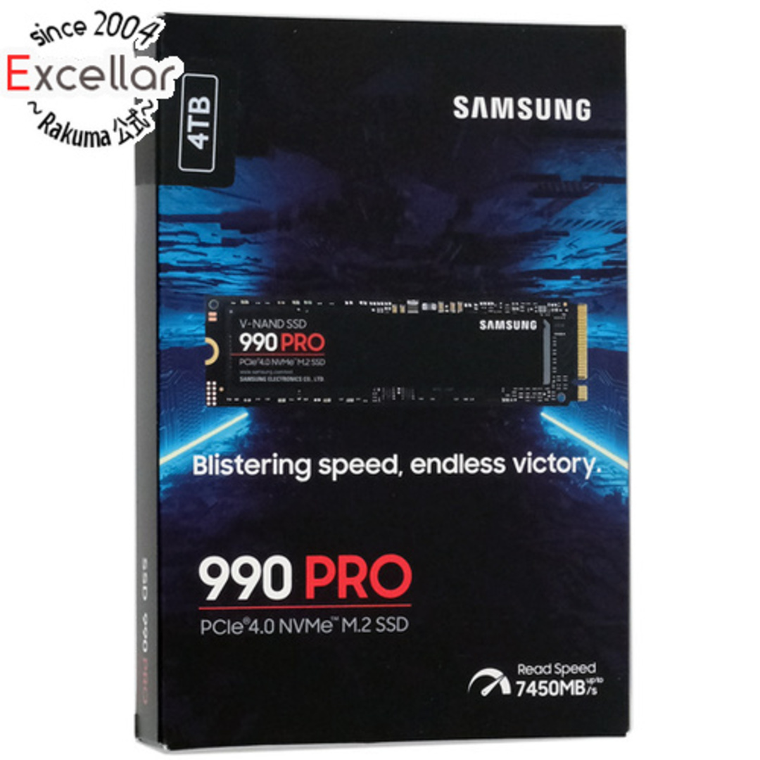 SAMSUNG(サムスン)のSAMSUNG製 SSD 990 PRO MZ-V9P4T0B-IT/EC 4TB スマホ/家電/カメラのPC/タブレット(PC周辺機器)の商品写真