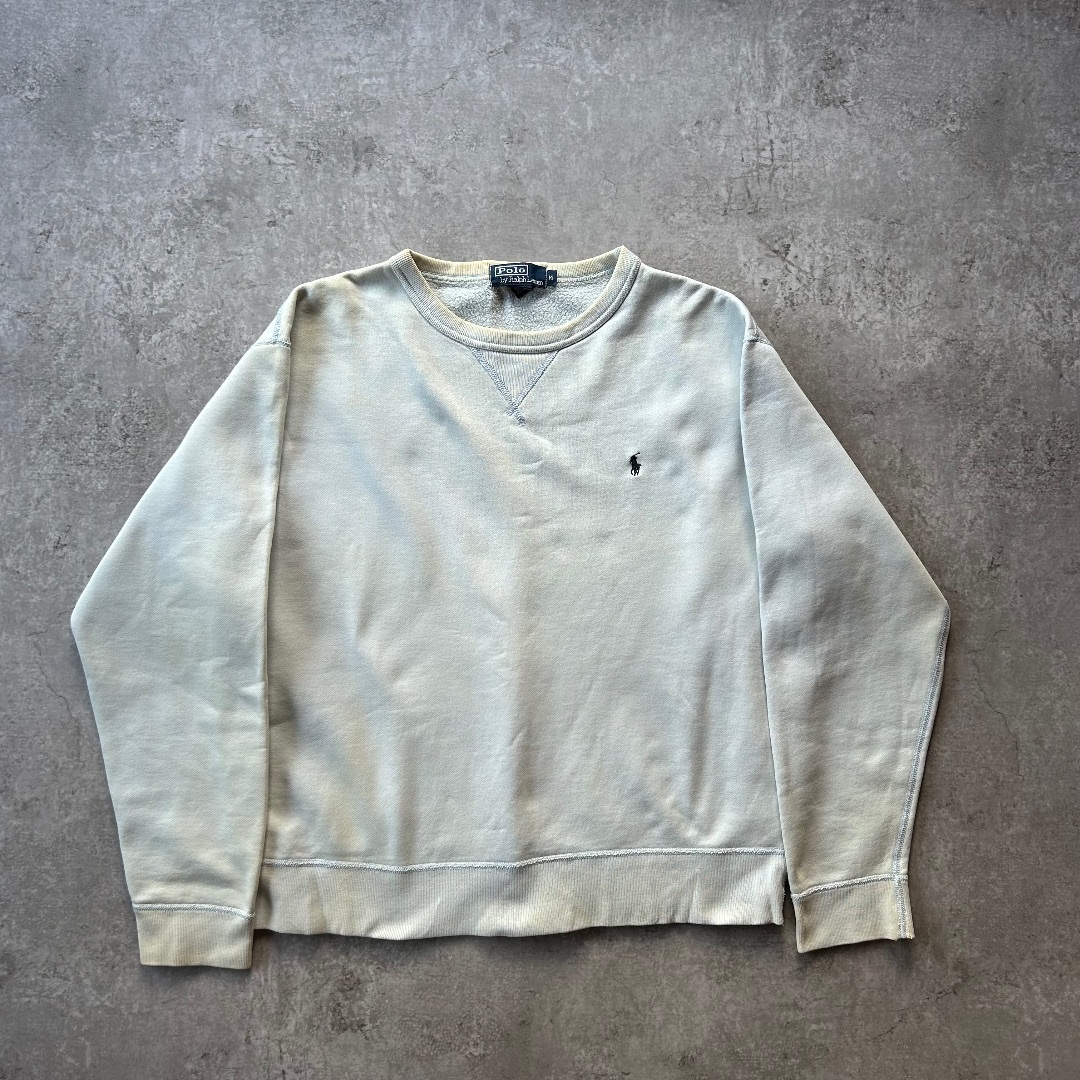 Ralph Lauren - 90s ラルフローレン 前Vスウェット ライトブルー M