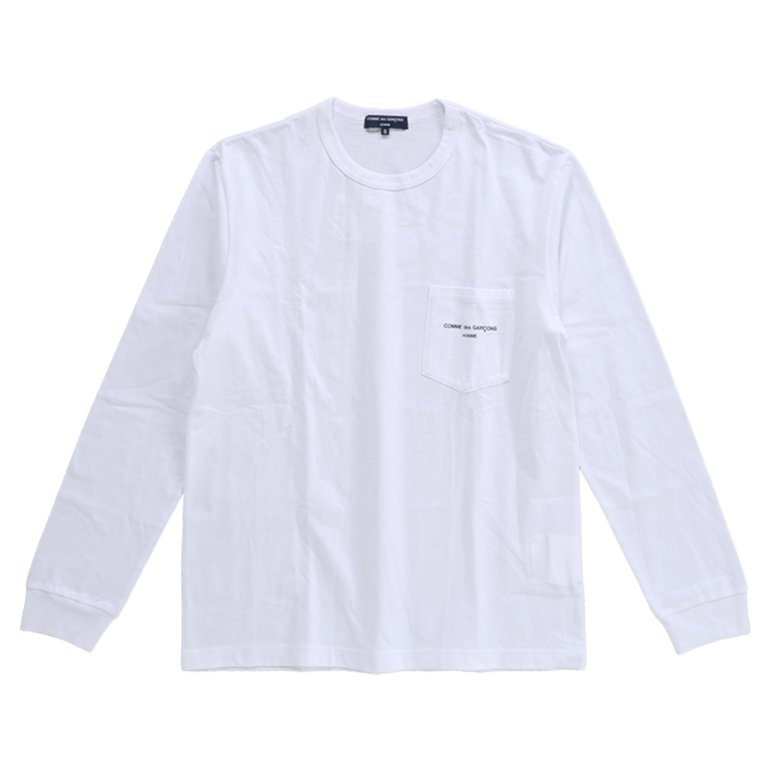 COMME des GARCONS HOMME(コムデギャルソンオム)のCOMME des GARCONS HOMME コムデギャルソン オム L/S POCKET LOGO TEE HN-T102-051 Tシャツ メンズ 長袖 ホワイト 白 グレー 1.ホワイト メンズのトップス(Tシャツ/カットソー(七分/長袖))の商品写真