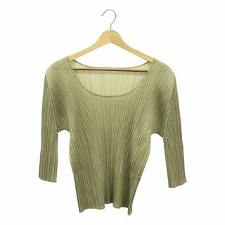 美品 PLEATS PLEASE イッセイミヤケ お洒落な半袖カットソー 3|い 美品 PLEATS PLEASE イッセイミヤケ お洒落な半袖カットソー 3|い