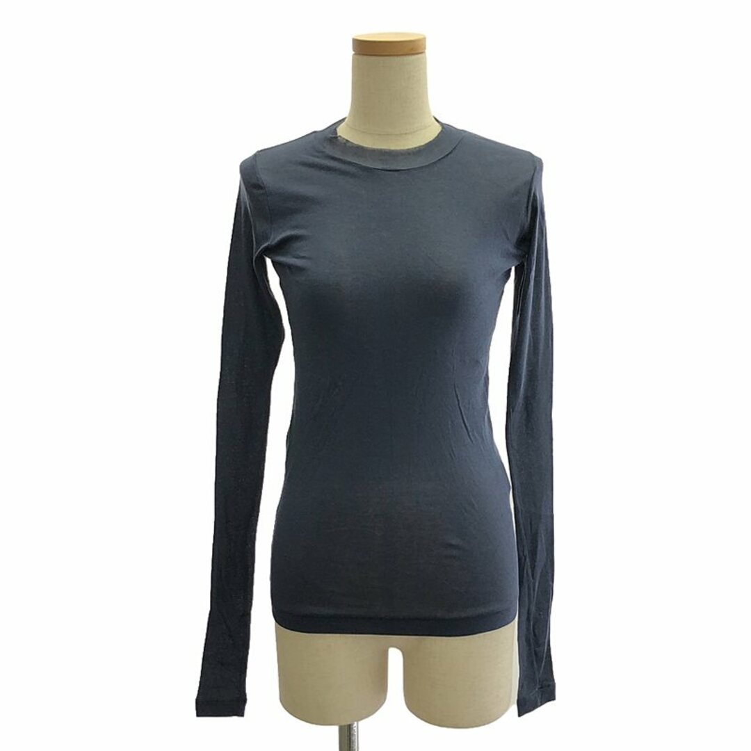 AURALEE - 【新品】  AURALEE / オーラリー | HIGH GAUGE SHEER RIB L/S TEE カットソー | 1 | ネイビー | レディース