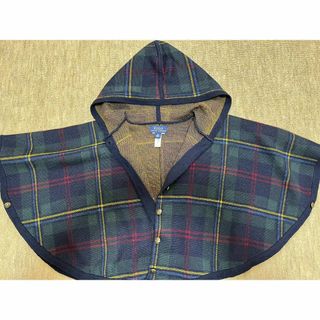 ポロラルフローレン(POLO RALPH LAUREN)の【美品】POLO RALPH LAUREN　チェック柄 フード付ポンチョ（6）(ジャケット/上着)