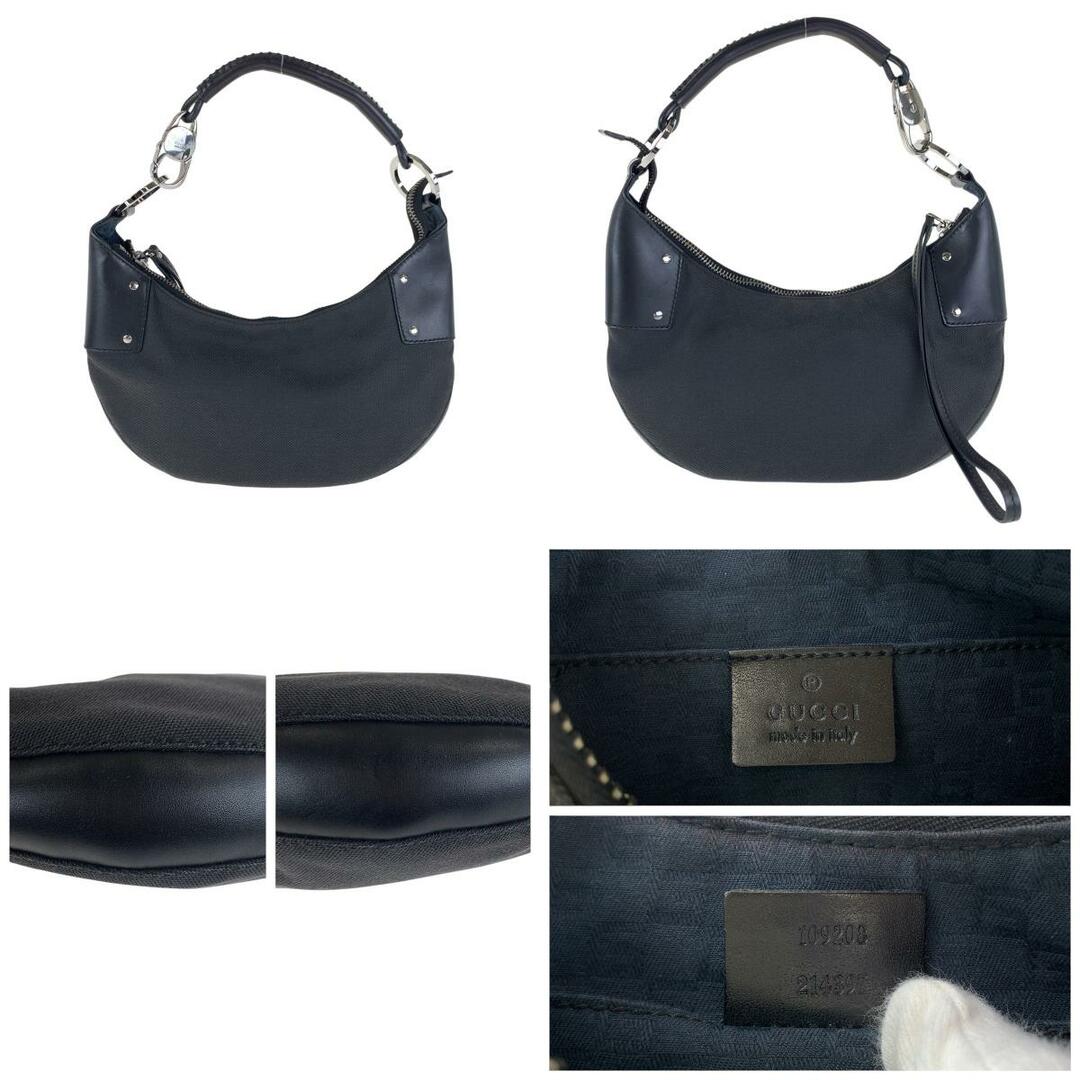 美品 GUCCI グッチ ホーボー ブラック 黒 シルバー金具