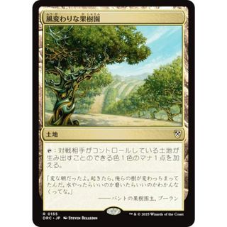 マジックザギャザリング DRC JP 0155 風変わりな果樹園 (日本語版 レア) 霊気走破 統率者 (MTG)(その他)