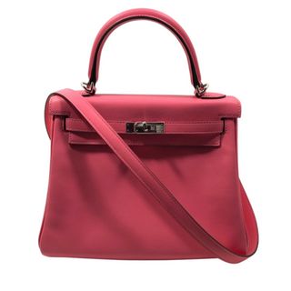 エルメス(HERMES)の　エルメス HERMES ケリー28 D刻印 ピンク×シルバー金具 スイフト レディース ショルダーバッグ(ショルダーバッグ)