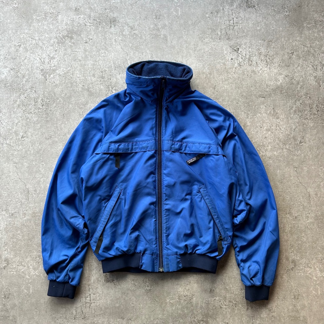 90s patagoniaフード付きナイロンジャケット made in USA patagonia - 90s パタゴニア ナイロンジャケット USA製 ブルー S