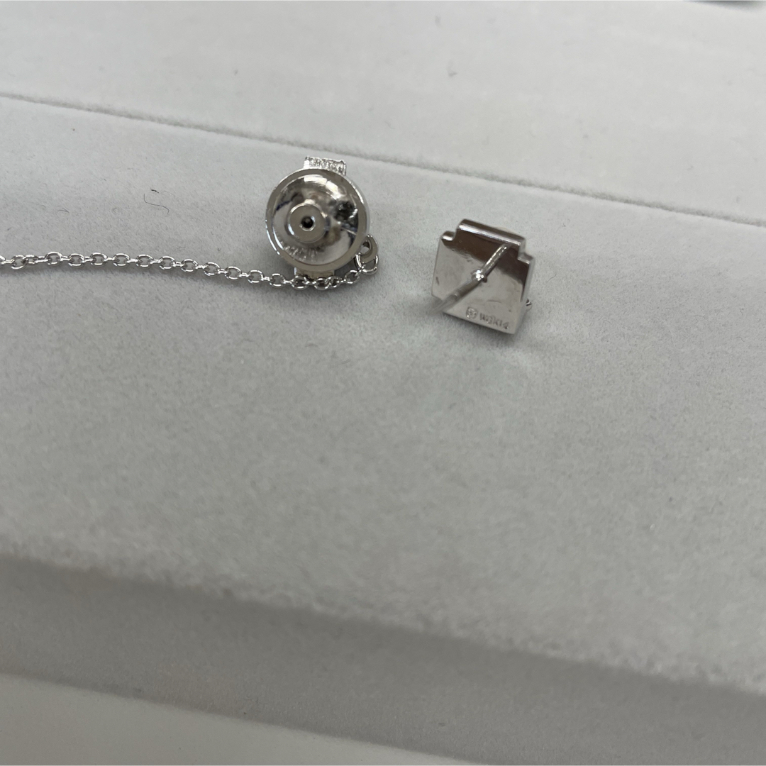 TASAKI(タサキ)の田崎真珠　TASAKI タイピン パール ダイヤモンド K14ホワイトゴールド メンズのファッション小物(ネクタイピン)の商品写真