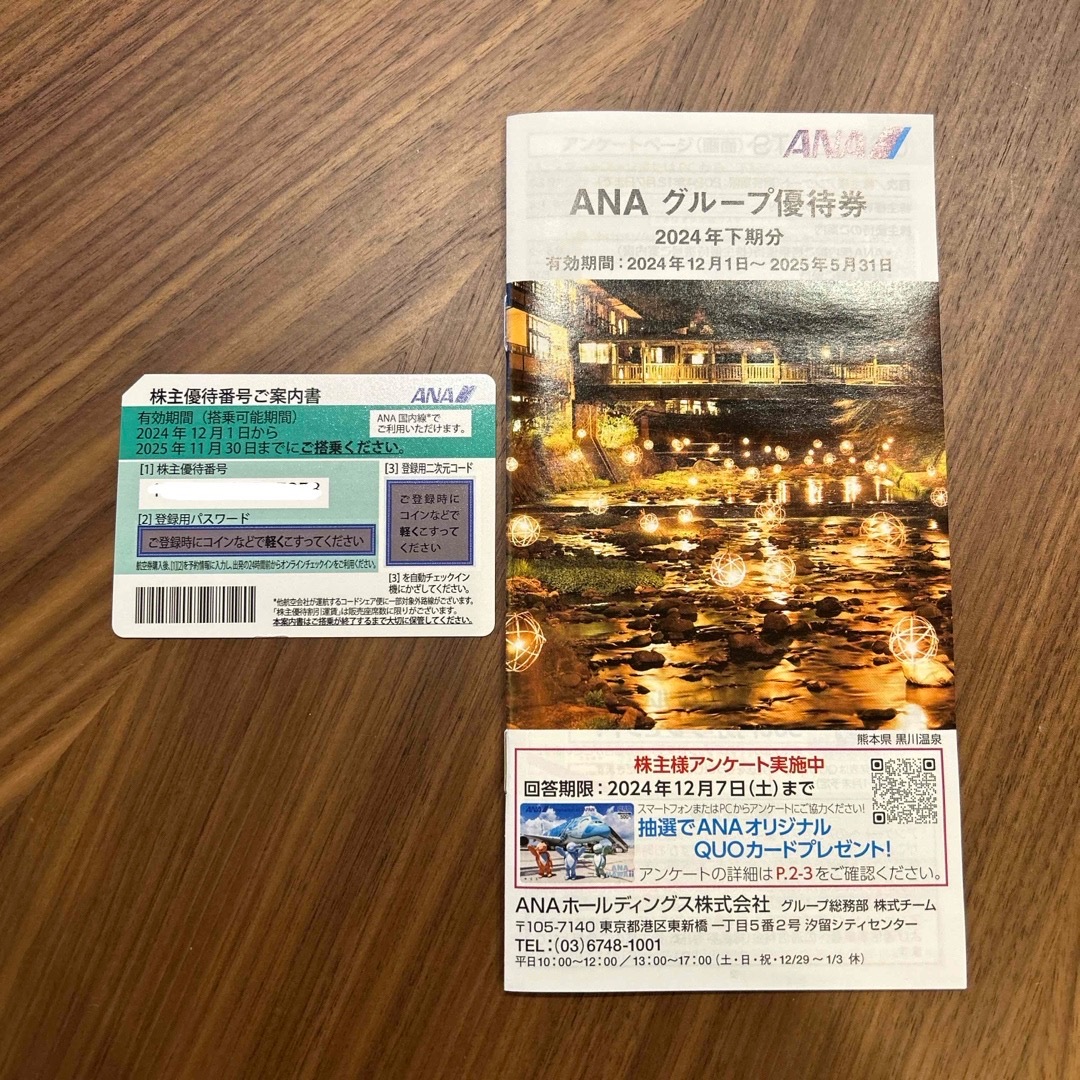 ANA(全日本空輸)(エーエヌエー(ゼンニッポンクウユ))のANA 株主優待券 チケットの乗車券/交通券(航空券)の商品写真