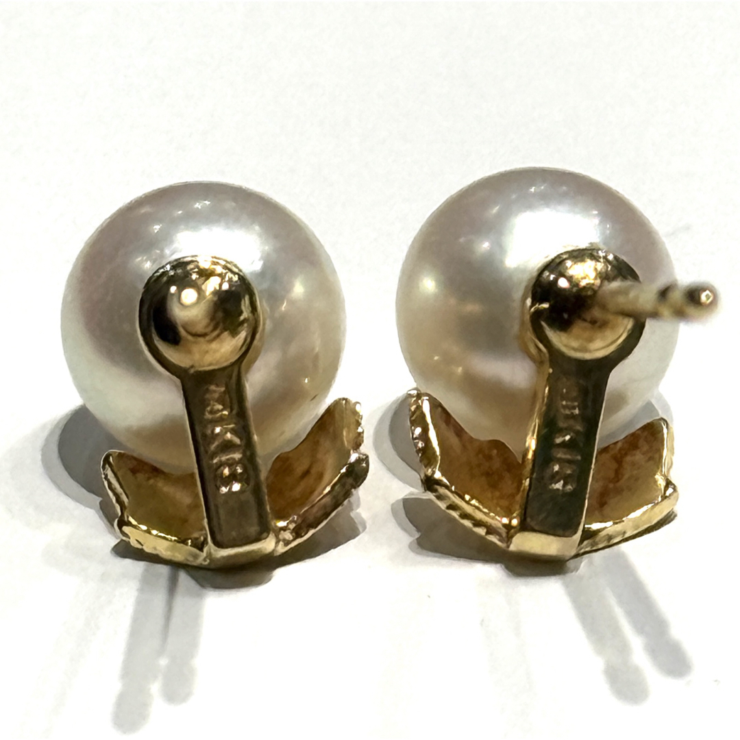 MIKIMOTO - MIKIMOTOミキモト K18 月桂樹 パール6.5㎜ ピアスの MIKIMOTO - MIKIMOTOミキモト K18 月桂樹 パール6.5㎜ ピアスの