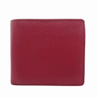 イビサ IBIZA 二つ折り財布 ウォレット シボ革 型押しロゴ 紫 パープル(財布)