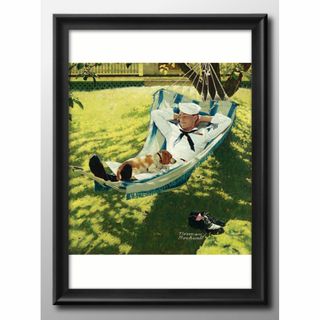 15532■A3 アート ポスター『ノーマン・ロックウェル　ビンテージ』絵画(その他)