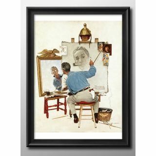 15540■A3 アート ポスター『ノーマン・ロックウェル　ビンテージ』絵画(その他)