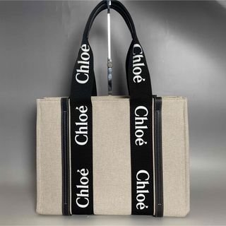 Chloe - Chloe 極美品 黒 ウッディ ミディアム トートバッグ Chloe - Chloe 極美品 黒 ウッディ ミディアム トートバッグ