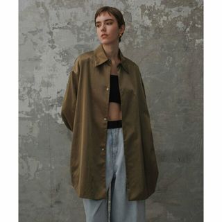 アダムエロペファム(ADAM ET ROPE' FEMME)の【カーキ系（38）】【EMOELLE】ナイロンサテンシャツブルゾン(ブルゾン)