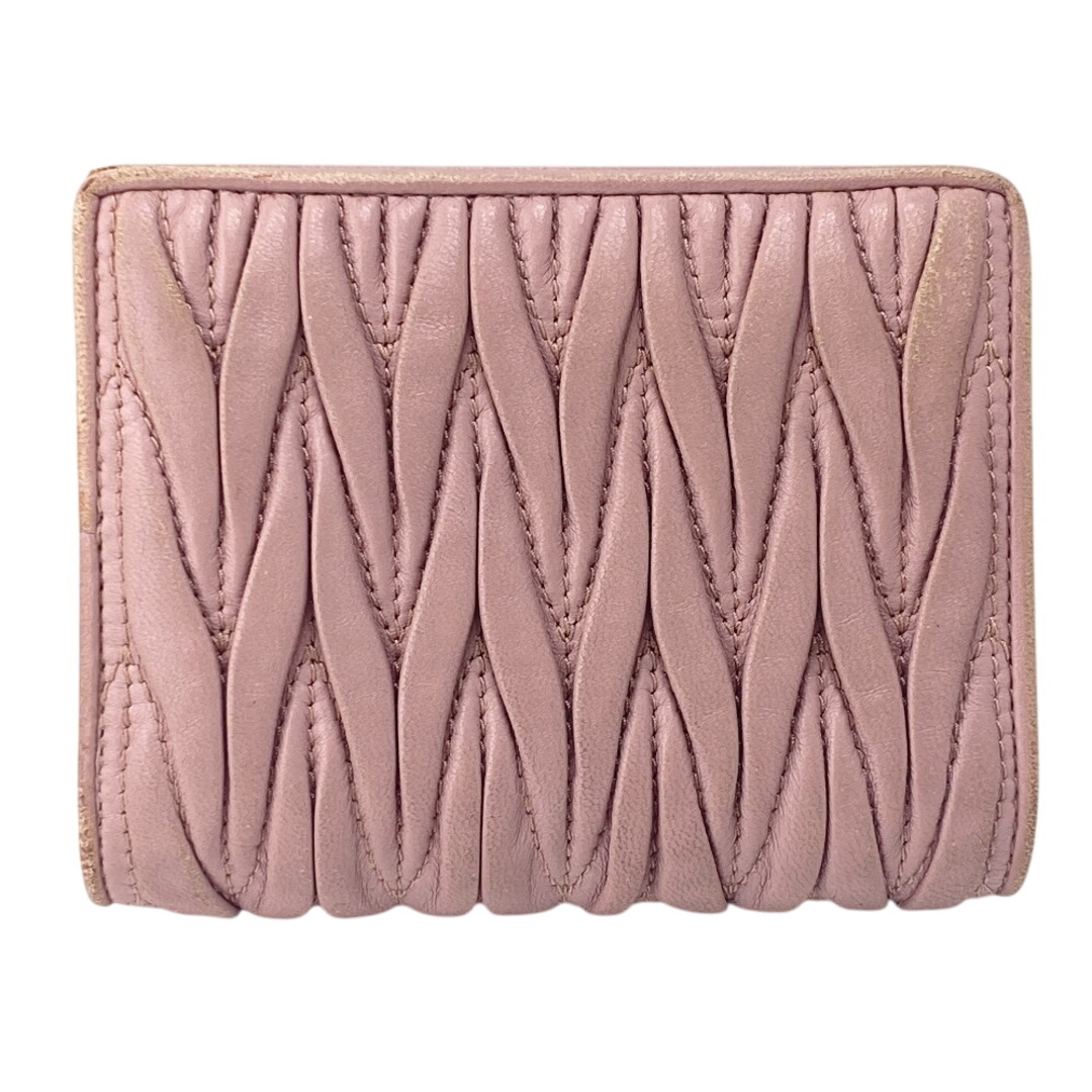 MIU MIU - ミュウミュウ MIUMIU 二つ折り財布 マテラッセ ライン MIU MIU - ミュウミュウ MIUMIU 二つ折り財布 マテラッセ ライン