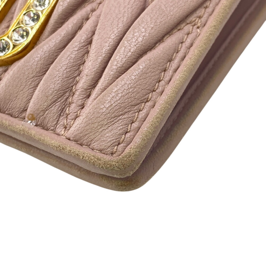 MIU MIU - ミュウミュウ MIUMIU 二つ折り財布 マテラッセ ライン MIU MIU - ミュウミュウ MIUMIU 二つ折り財布 マテラッセ ライン