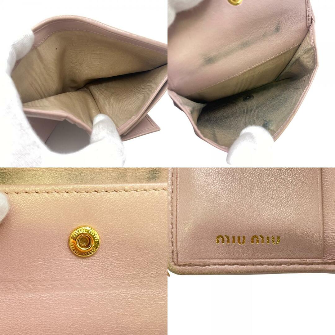 MIU MIU - ミュウミュウ MIUMIU 二つ折り財布 マテラッセ ライン MIU MIU - ミュウミュウ MIUMIU 二つ折り財布 マテラッセ ライン