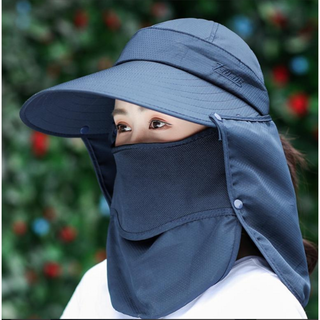 uvカット帽子　新品　サンバイザー 4way  日焼け防止　花粉対策(その他)